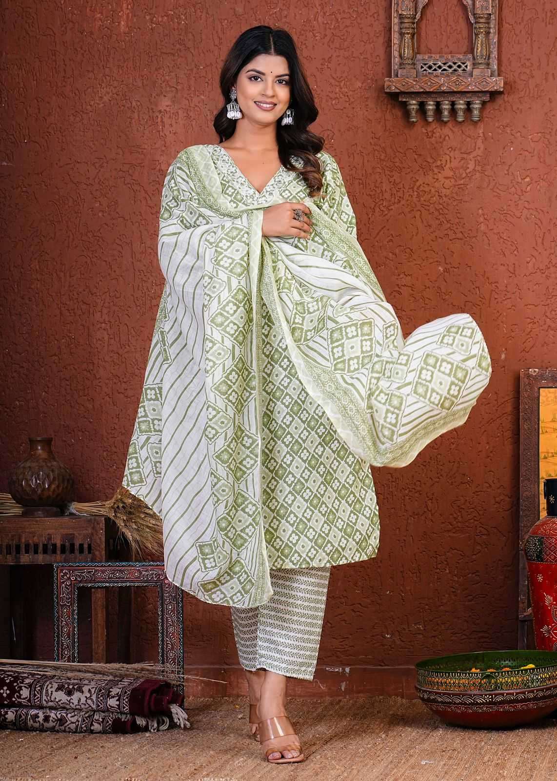 pr heritage cotton 3ps combo set readymade suit