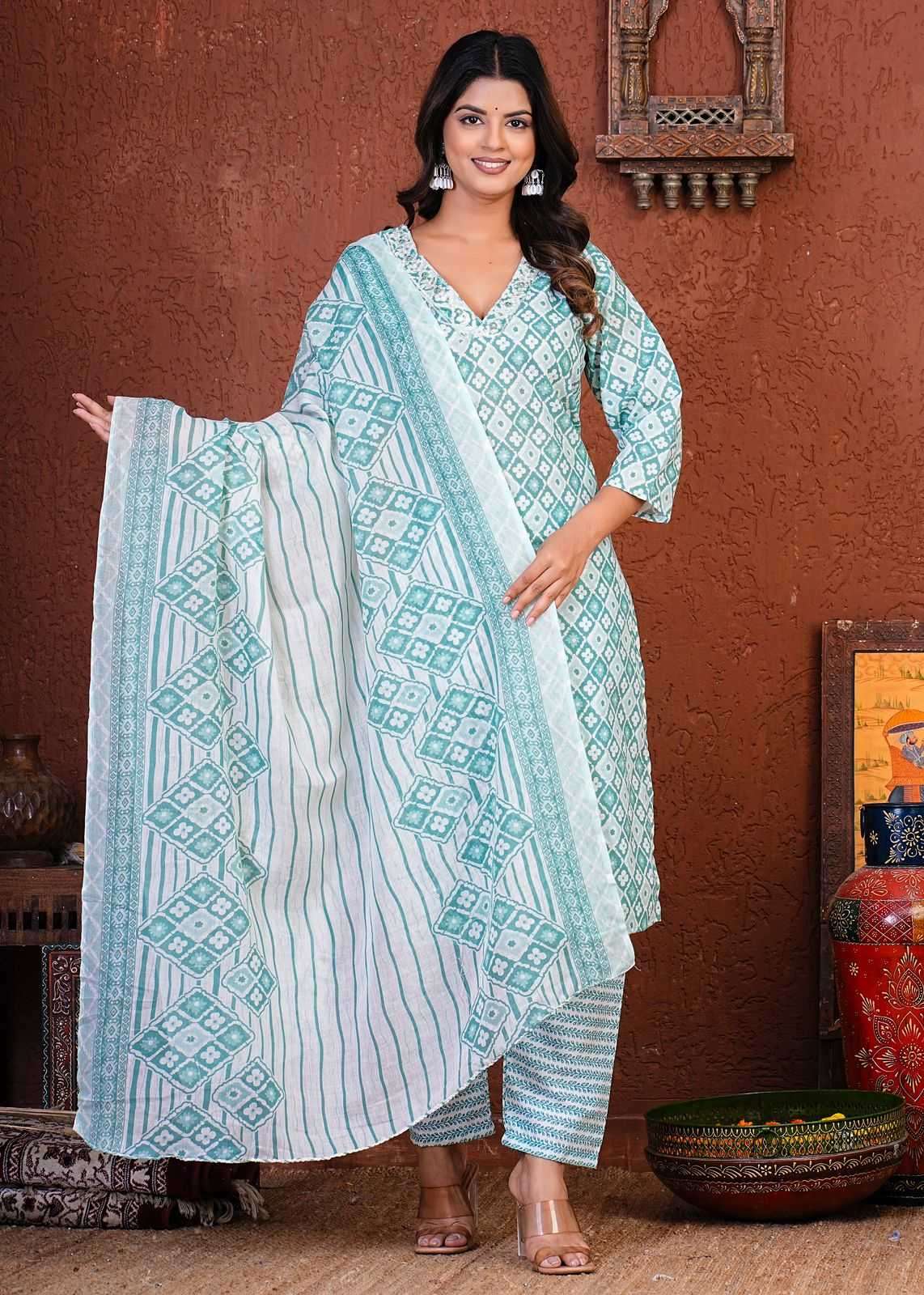 pr heritage cotton 3ps combo set readymade suit