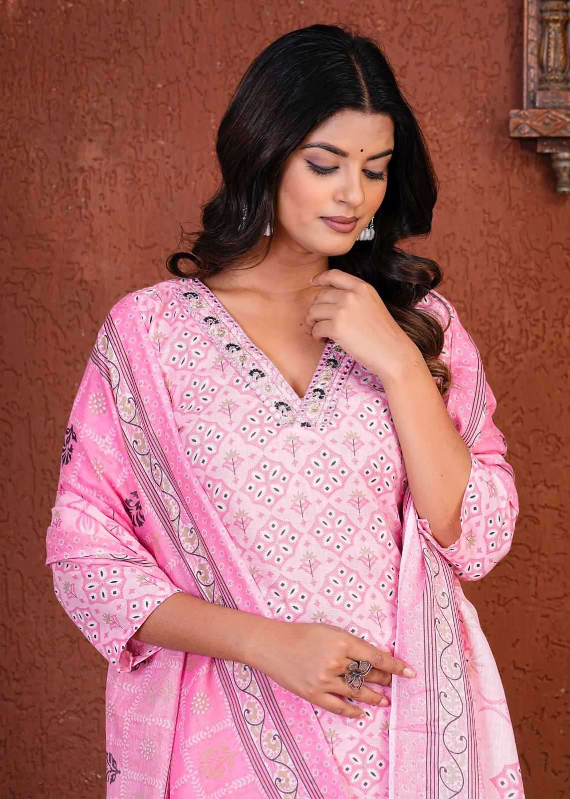 pr heritage cotton 3ps combo set readymade suit