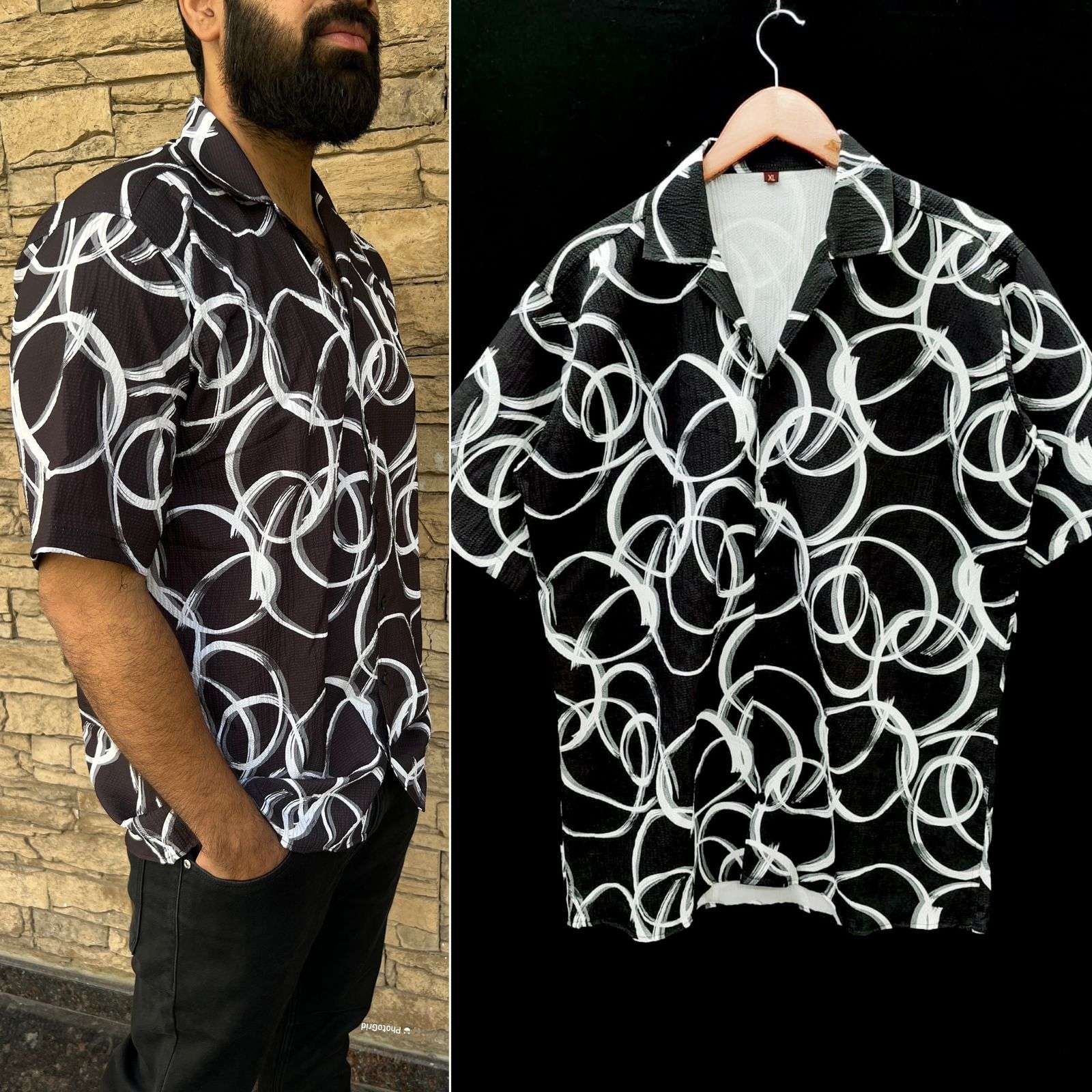 Pushpa Raj Pop-Corn textured Print look Printed Shirt