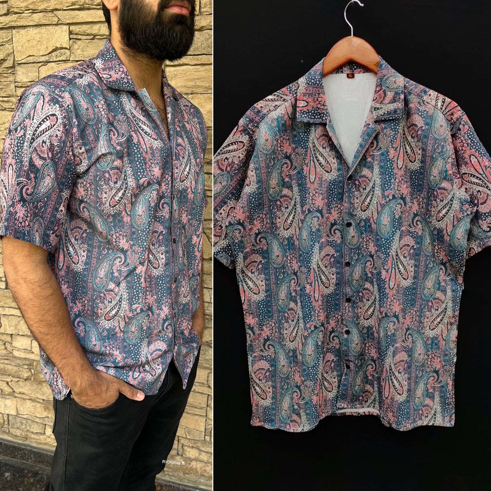 Pushpa Raj Pop-Corn textured Print look Printed Shirt