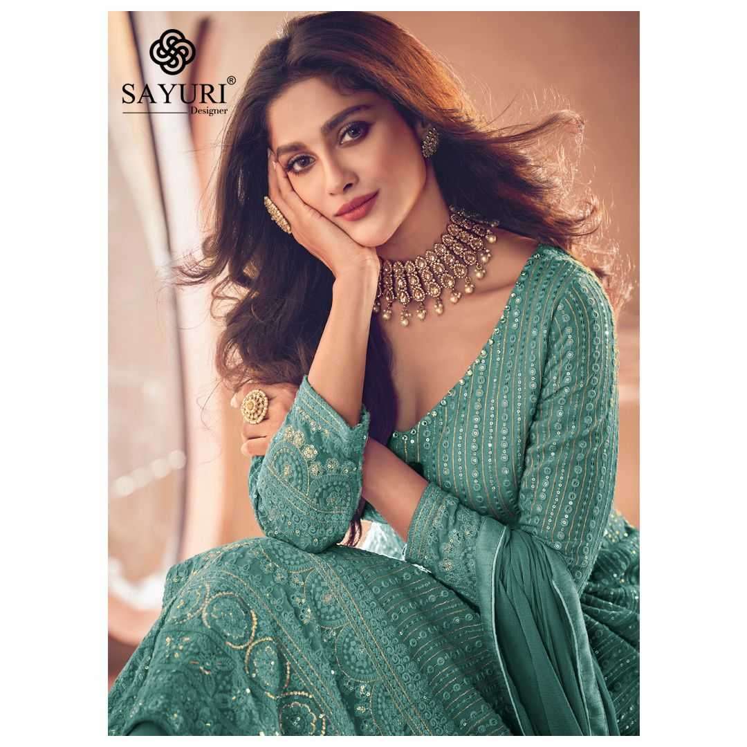 sayuri noor gold florish series 122 real georgette suit