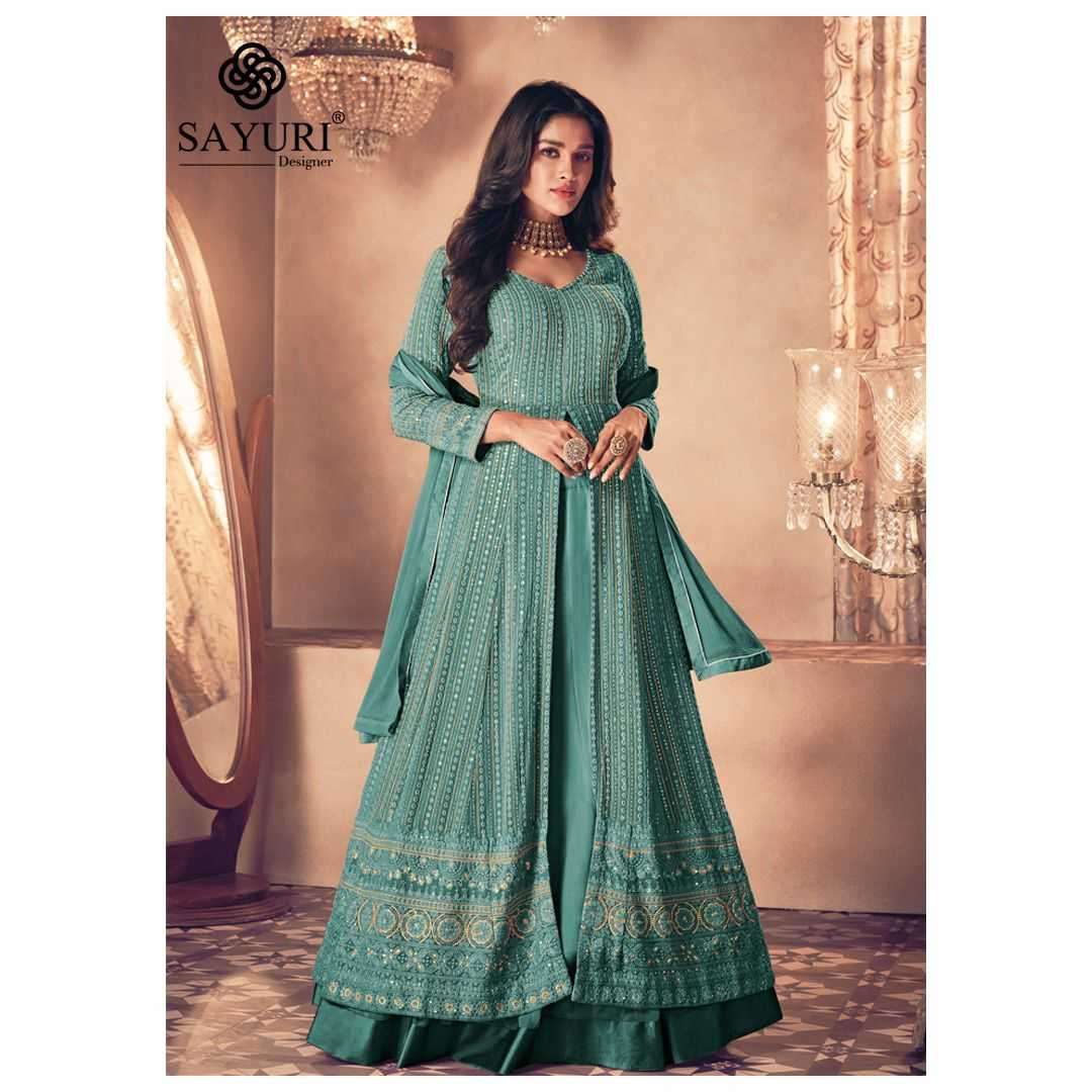 sayuri noor gold florish series 122 real georgette suit