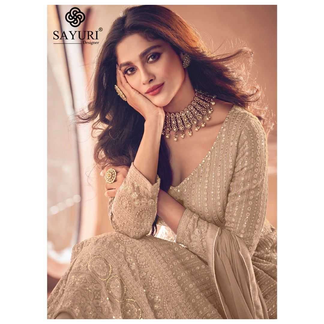 sayuri noor gold florish series 122 real georgette suit