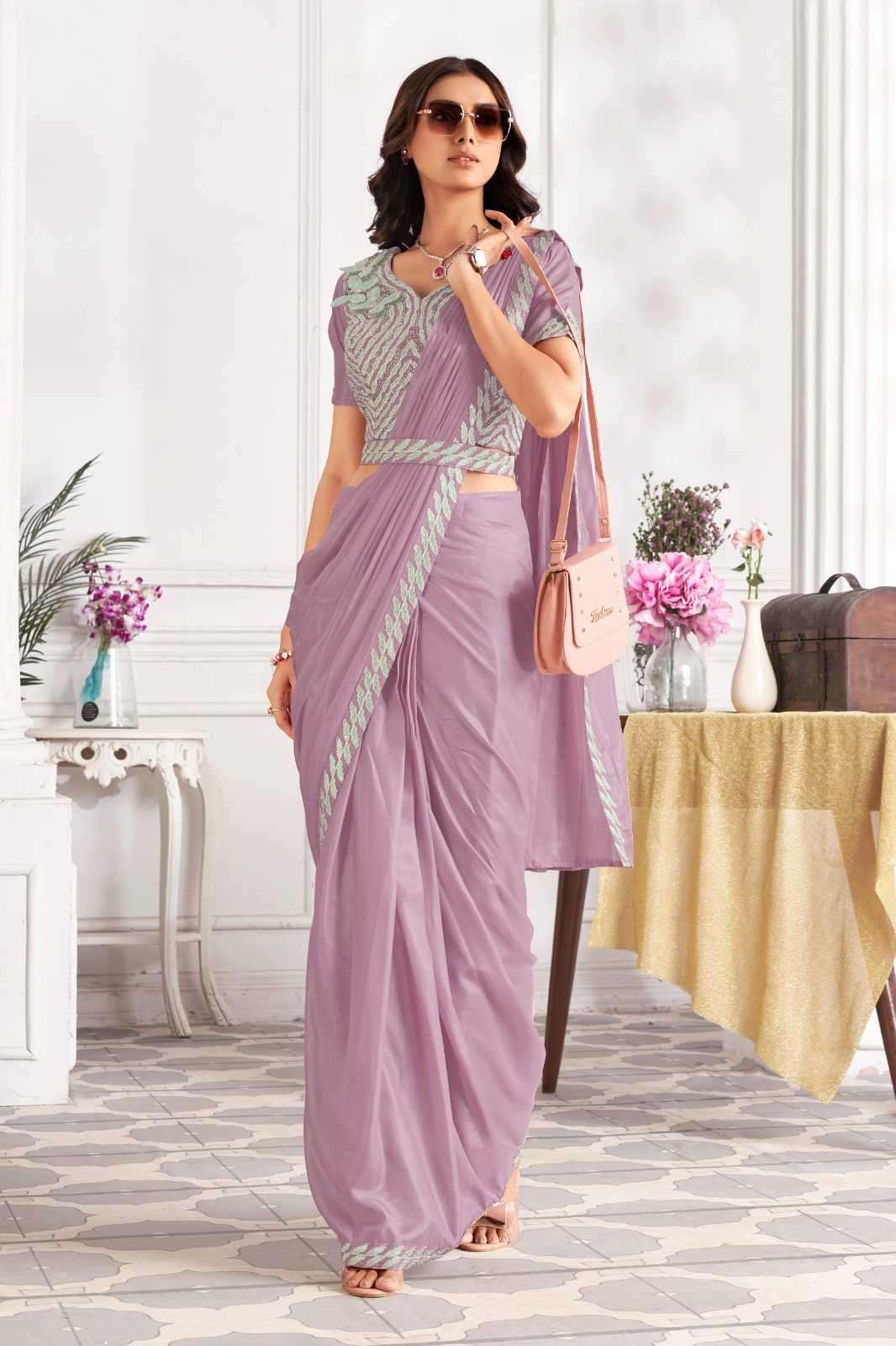 jivora minutes series 2801-2833 Shimmer Jorjets with embroidery work saree
