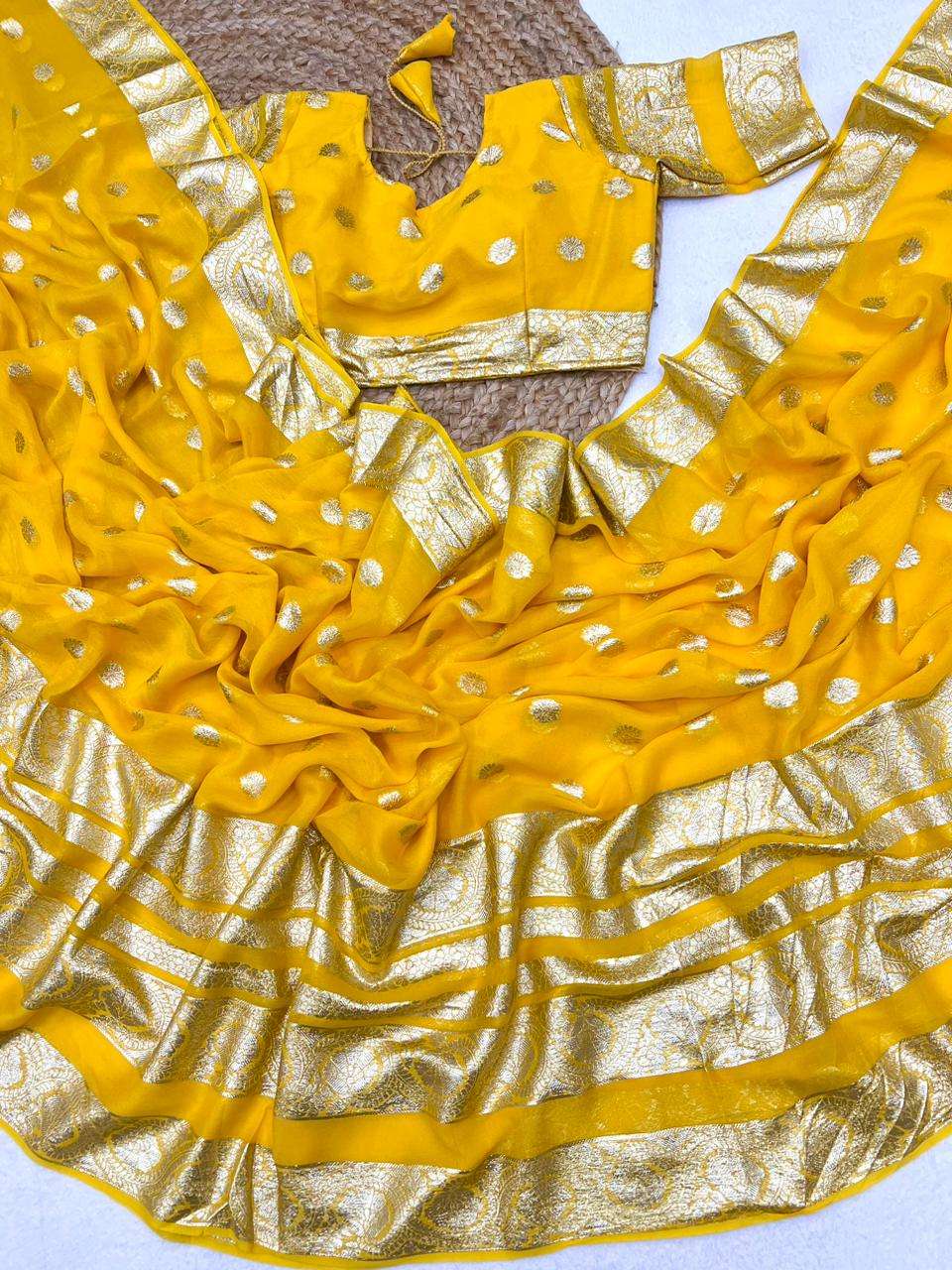 New Cataloge Launch Pure Viscose Georgette Saree