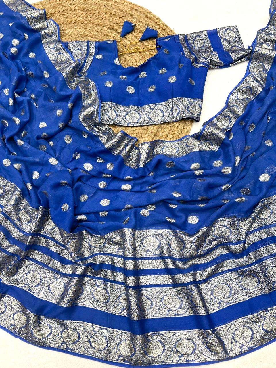 New Cataloge Launch Pure Viscose Georgette Saree