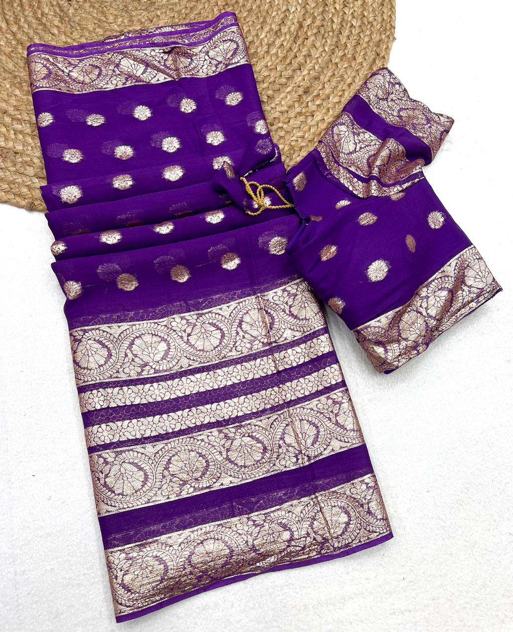 New Cataloge Launch Pure Viscose Georgette Saree