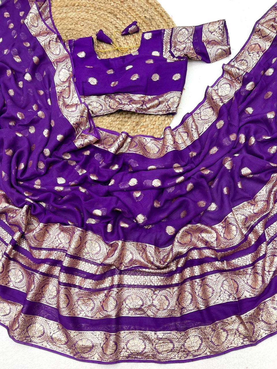 New Cataloge Launch Pure Viscose Georgette Saree