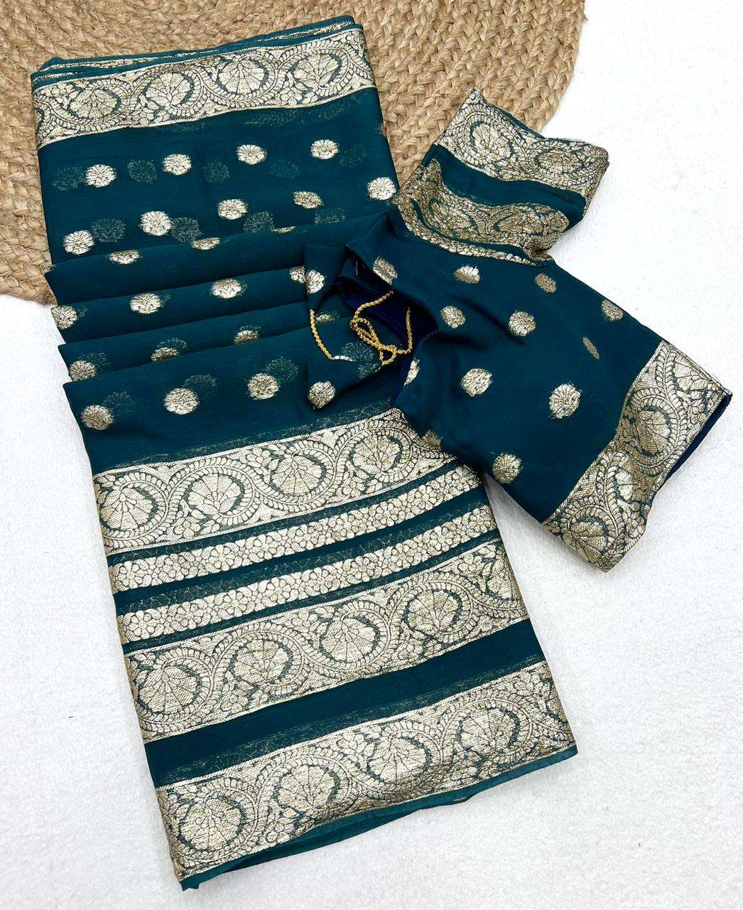 New Cataloge Launch Pure Viscose Georgette Saree
