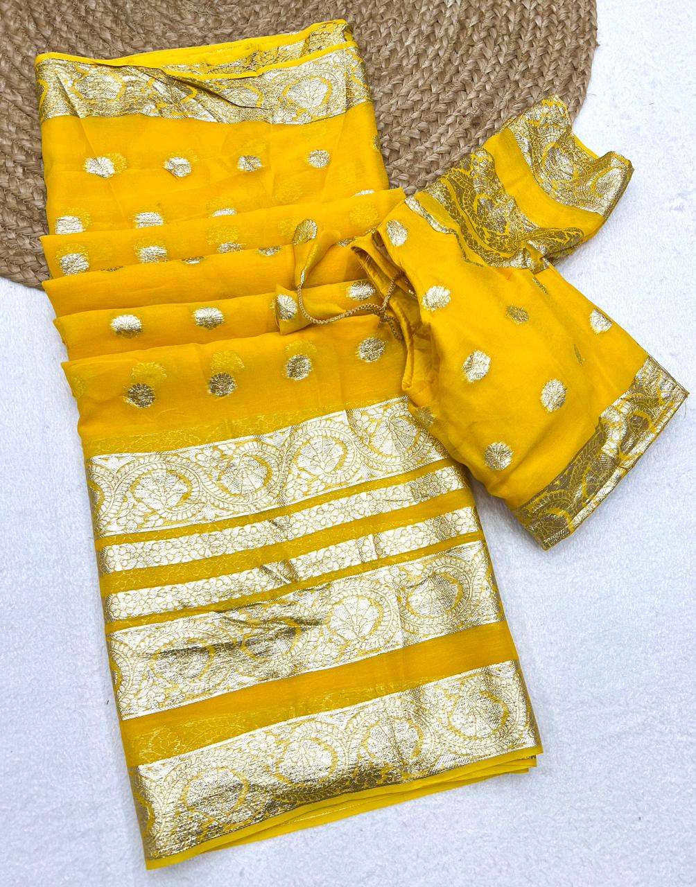 New Cataloge Launch Pure Viscose Georgette Saree