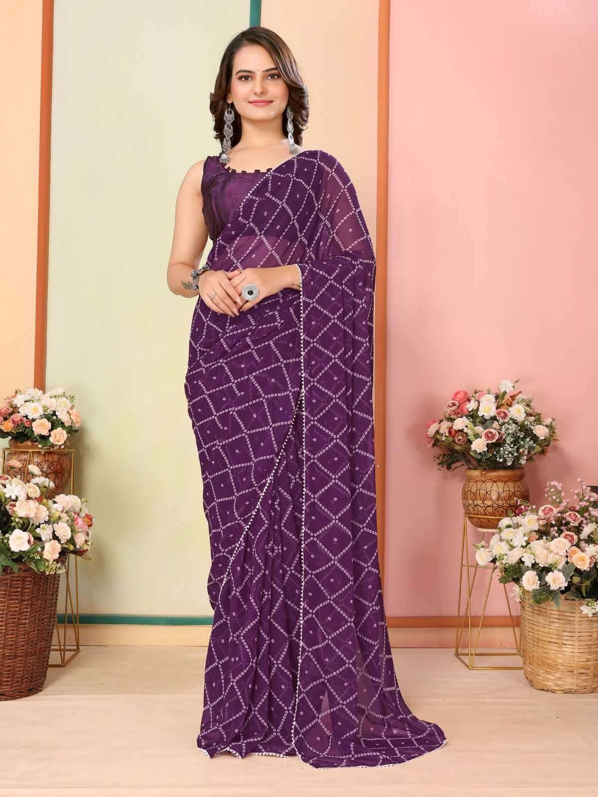 pr rakul vol 3 georgette elegant look stitch pleats size adjust belt one minute saree