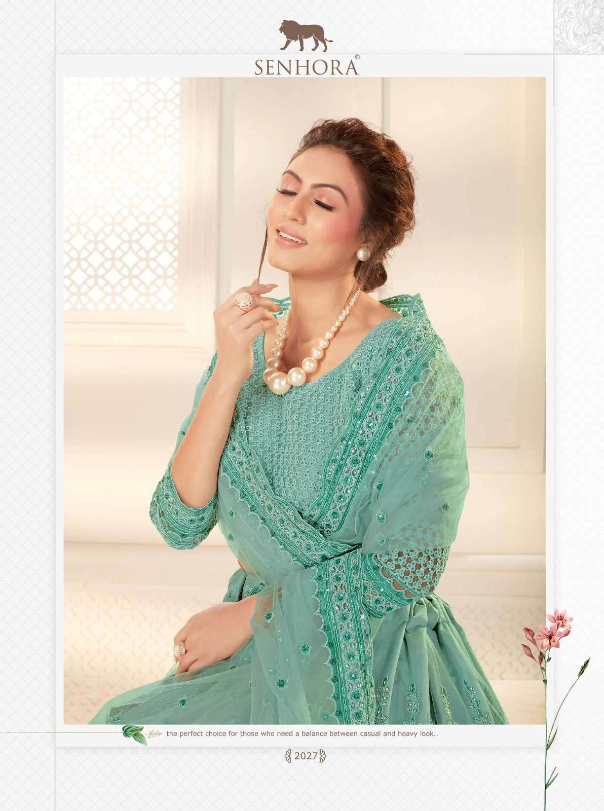 SENHORA designer Heavy Net With Fancy Dori Work lehenga
