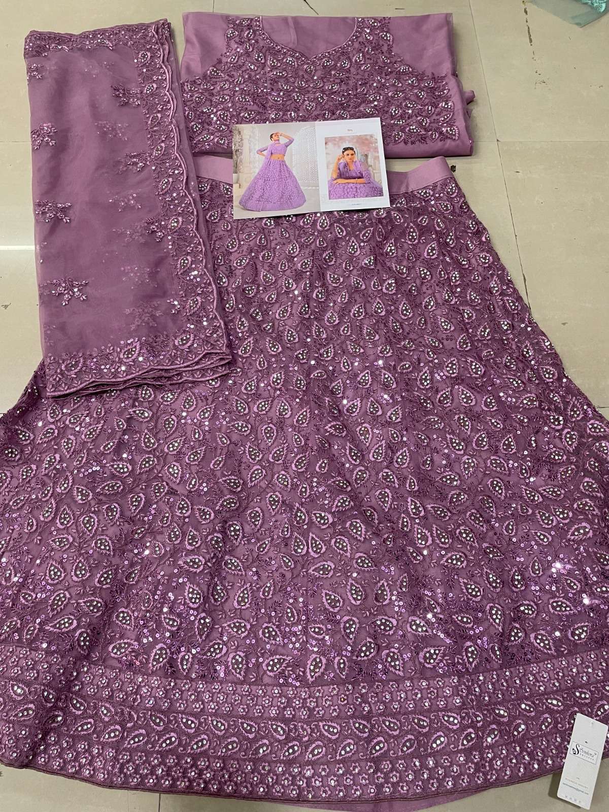SENHORA designer Heavy Net With Fancy Dori Work lehenga