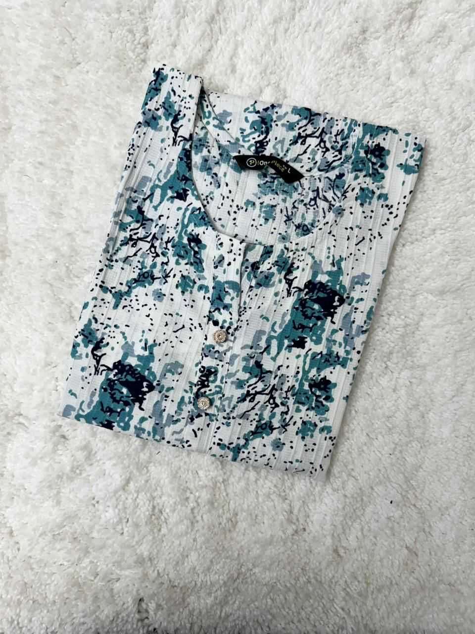 sk4u aose one piece Popcorn sugarcane kurti