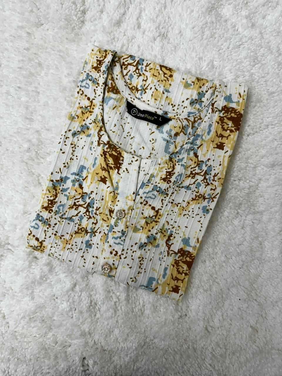 sk4u aose one piece Popcorn sugarcane kurti