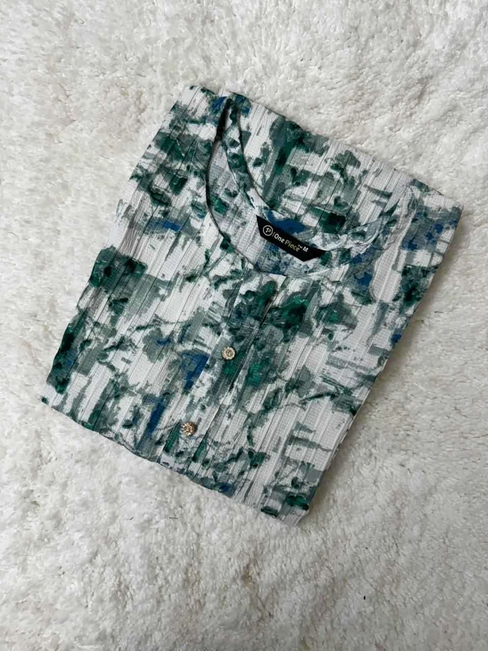 sk4u aose one piece Popcorn sugarcane kurti
