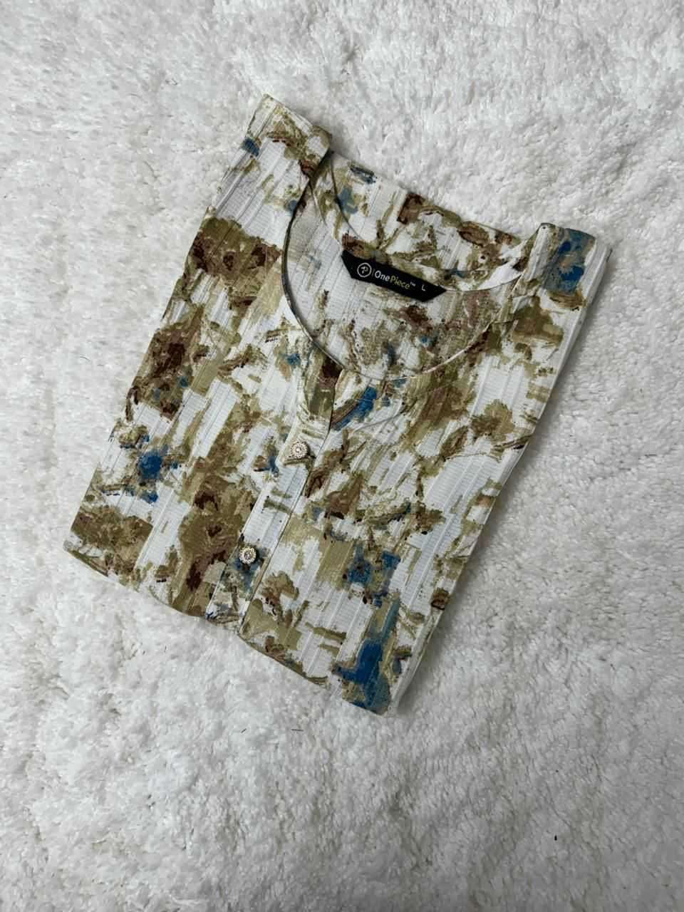 sk4u aose one piece Popcorn sugarcane kurti