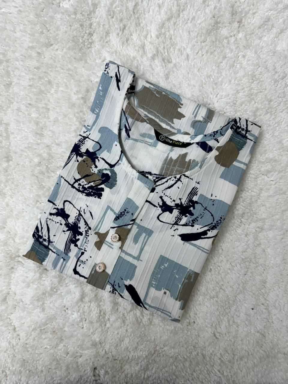 sk4u aose one piece Popcorn sugarcane kurti