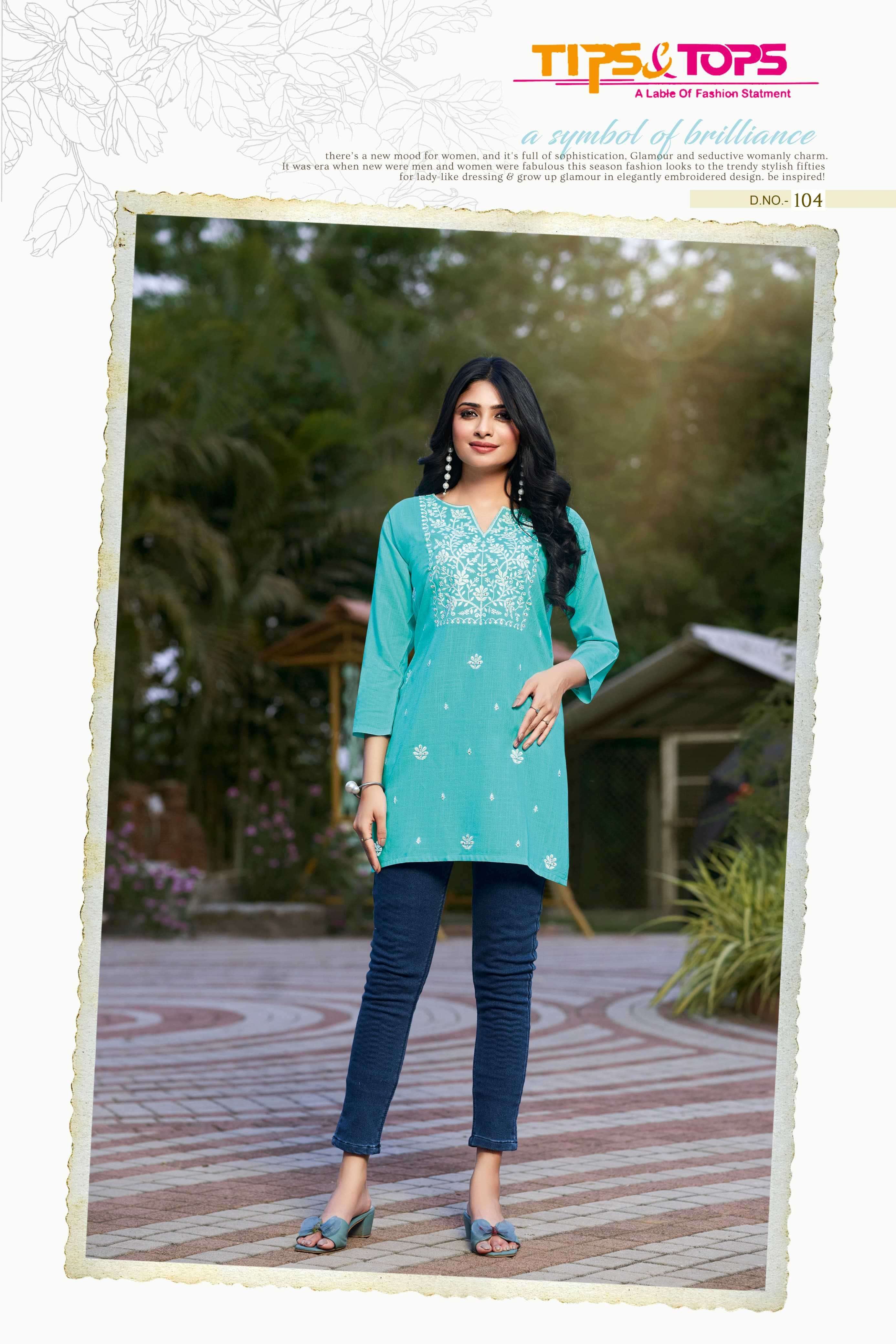tips & tops colors vol 4 series 101-106 Heavy Reyon Slub 16kg kurti