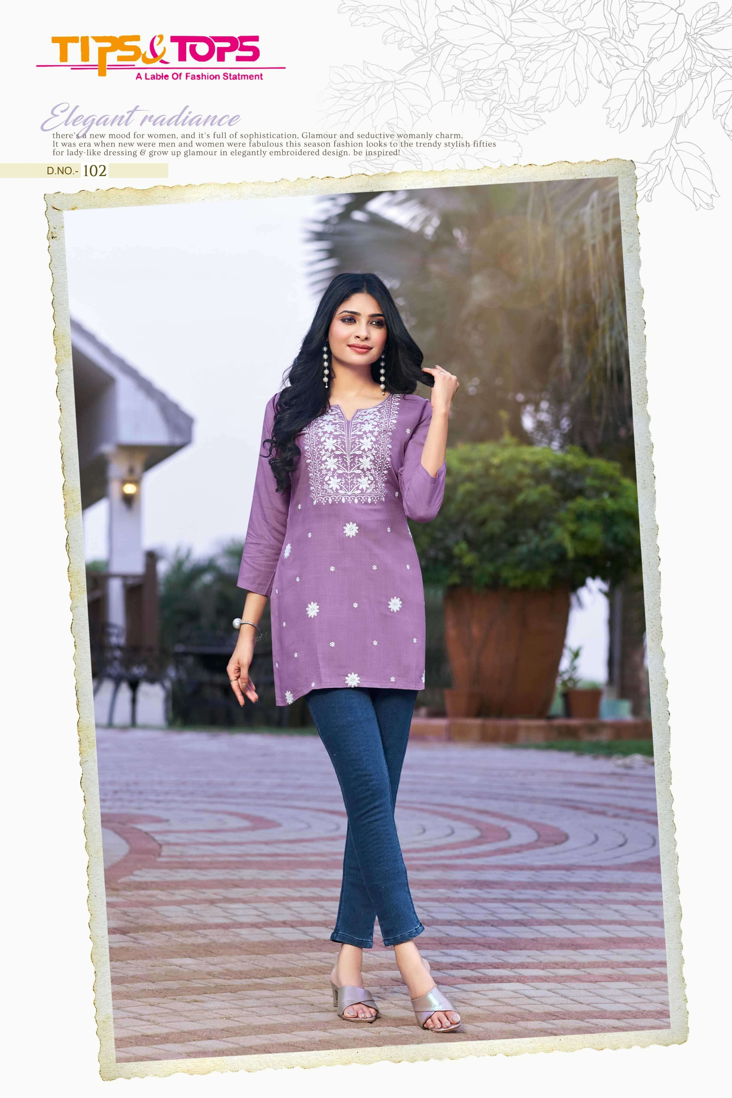 tips & tops colors vol 4 series 101-106 Heavy Reyon Slub 16kg kurti