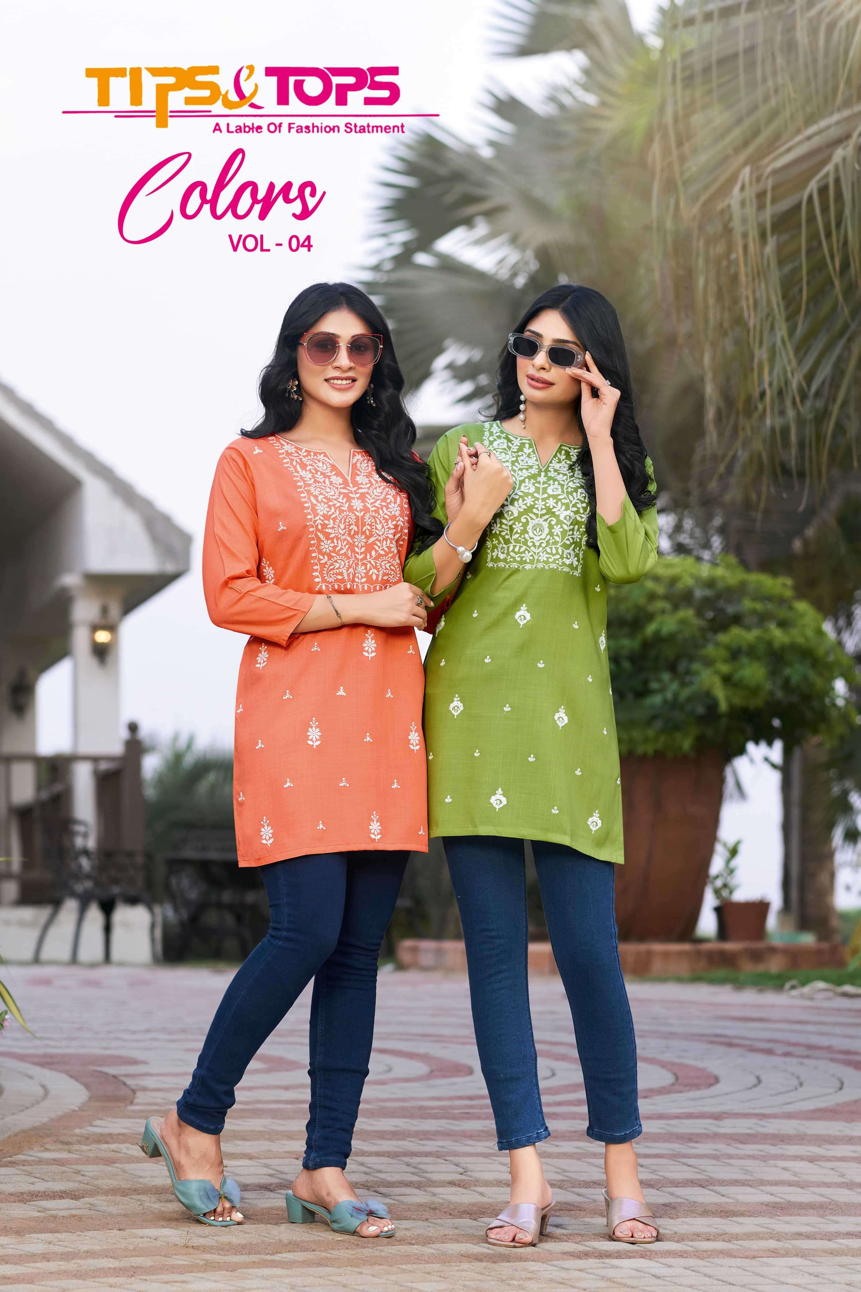 tips & tops colors vol 4 series 101-106 Heavy Reyon Slub 16kg kurti