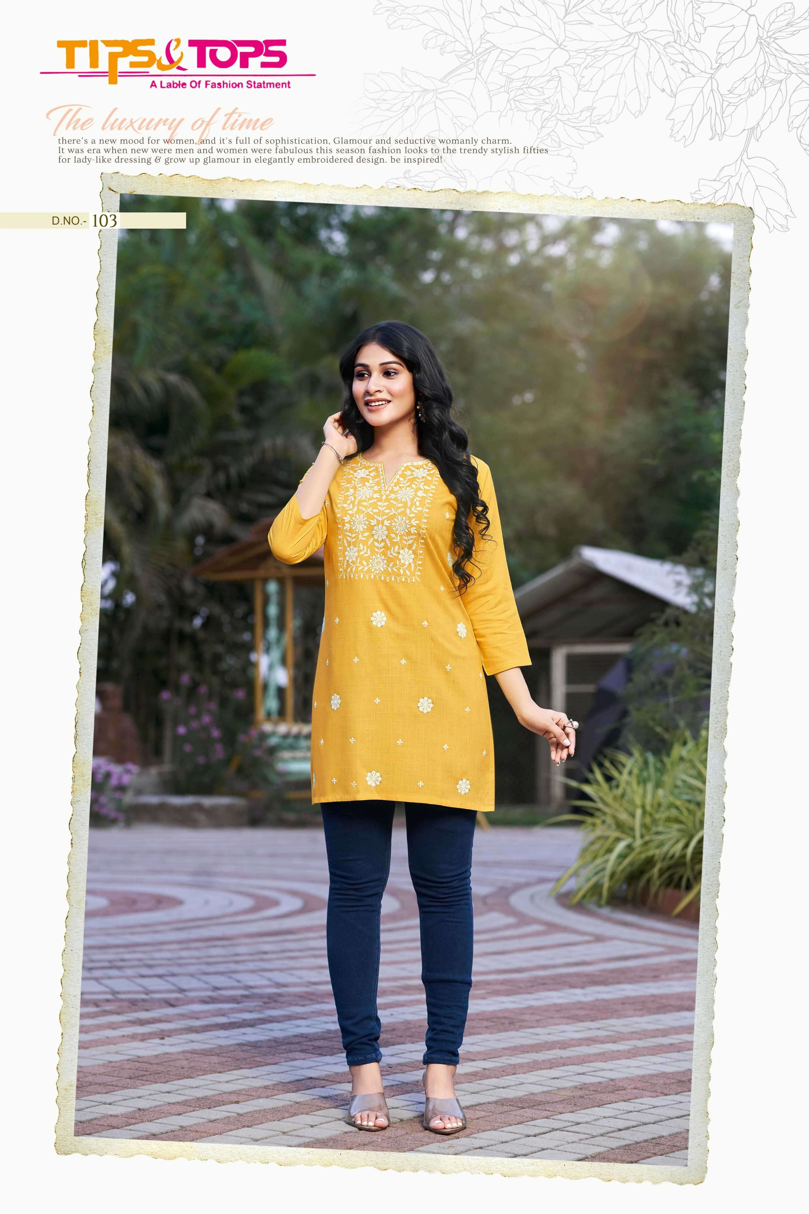 tips & tops colors vol 4 series 101-106 Heavy Reyon Slub 16kg kurti