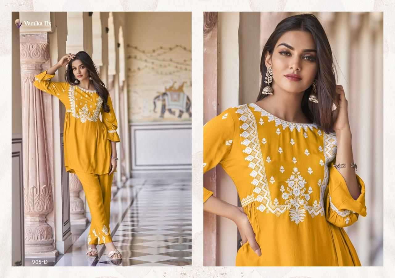 vamika nx vintage series 905 Heavy REYON co-ord sets
