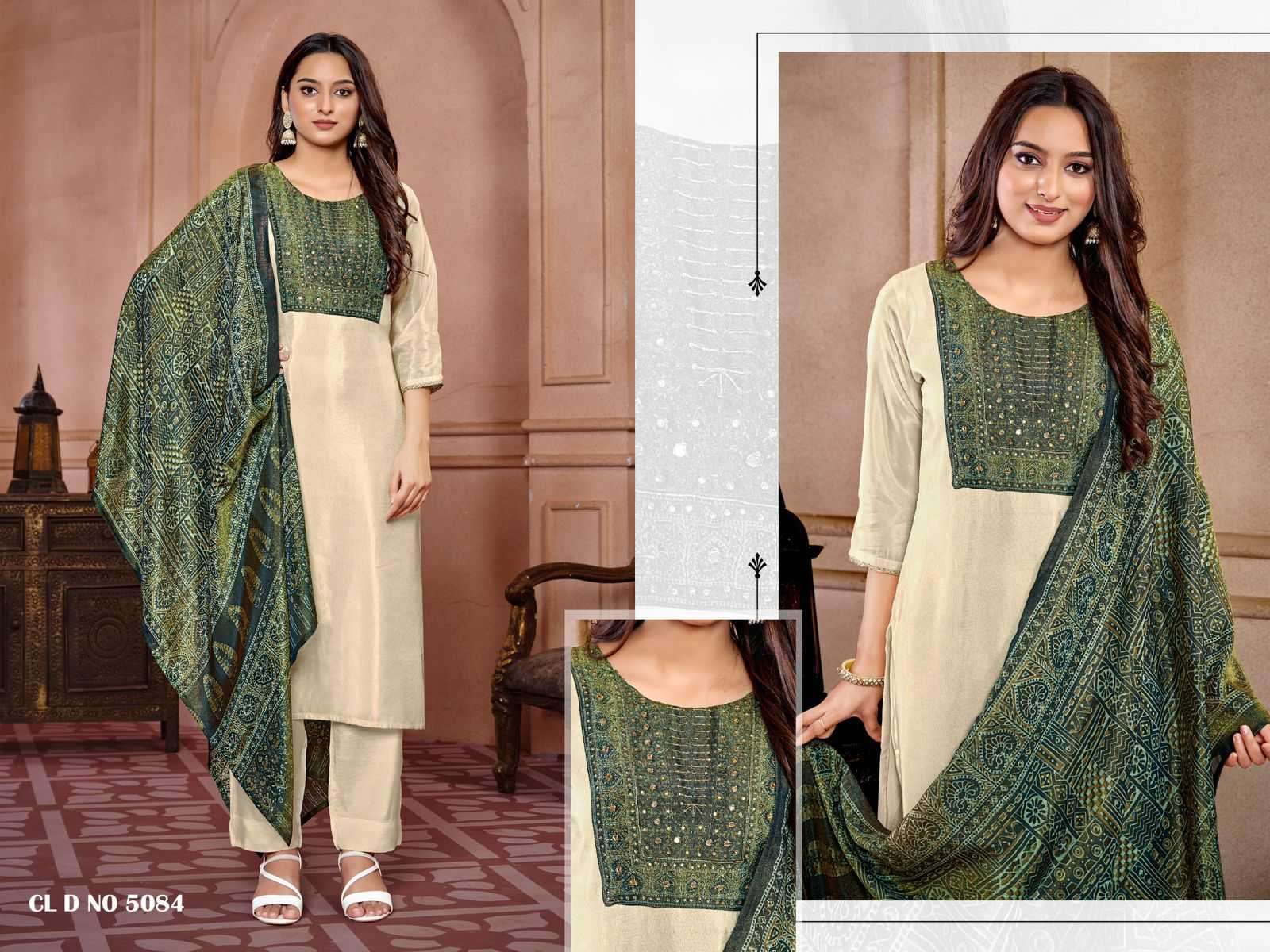 colorx 5057 to 5059 & 5082 to 5084 Pure Gold Tissu readymade suit 