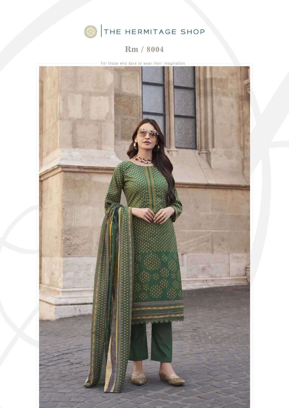 hermitage roz meher series 8000-8005 Pure Lawn suit