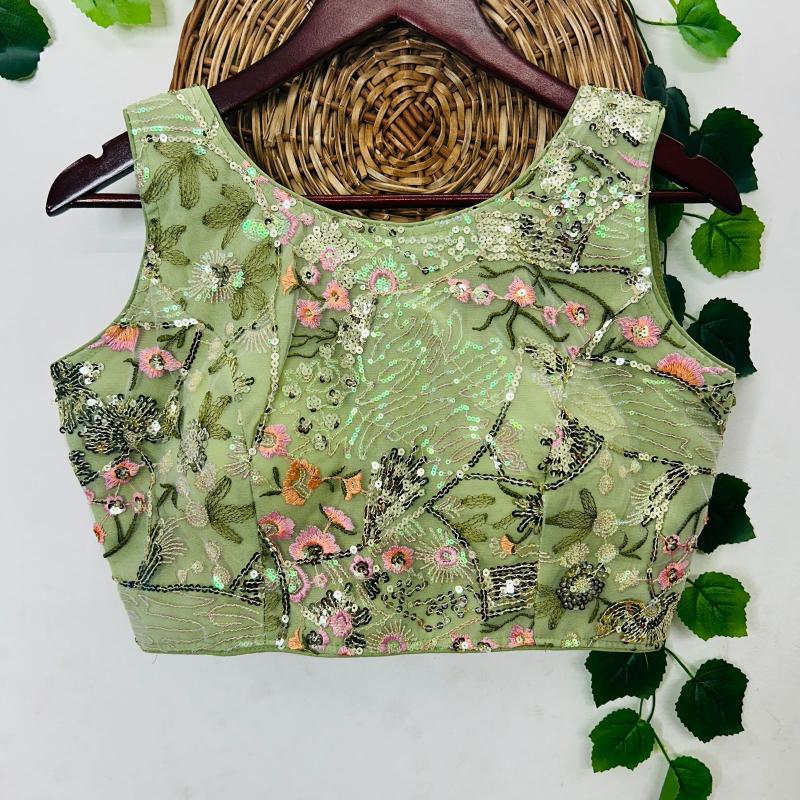 HKS-  Laadoo designer Original Imported Work Sequence blouse