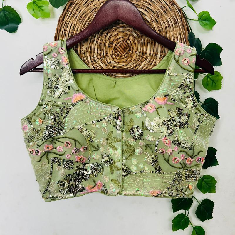 HKS-  Laadoo designer Original Imported Work Sequence blouse