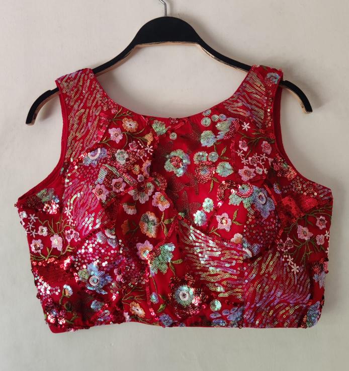 HKS-  Laadoo designer Original Imported Work Sequence blouse