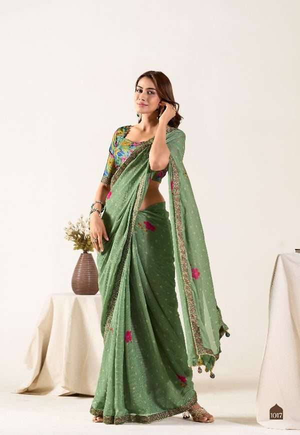 Sr Brand Sadi vol-2 designer Georgette Fancy Weaving saree