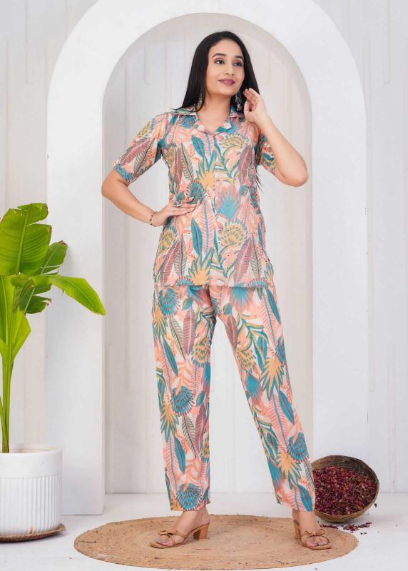 pr chicken cotton digital stylish look readymade big size co-ord set