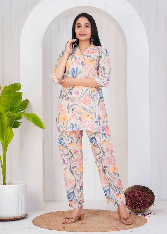 pr chicken cotton digital stylish look readymade big size co-ord set