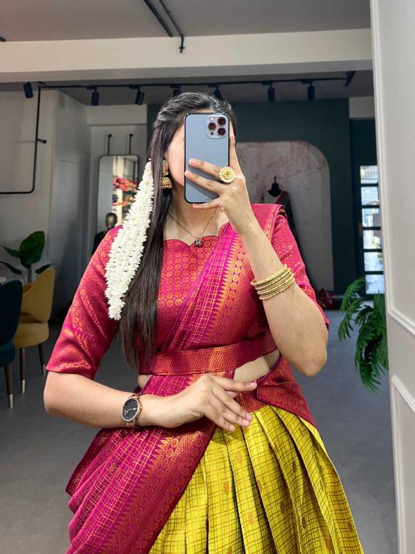 pr lnb2025 latest jacquard silk colorful stitch lehenga unstitch choli