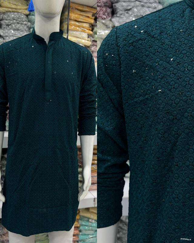 Desi Boyz Traditional Chikan Work Kurta for Men & Boys Perfect for Every Occasion