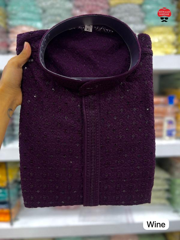 Desi Boyz Traditional Chikan Work Kurta for Men & Boys Perfect for Every Occasion