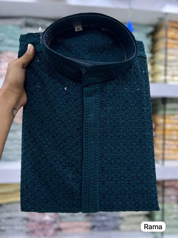 Desi Boyz Traditional Chikan Work Kurta for Men & Boys Perfect for Every Occasion