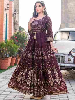 Glam NX 6 Collection Non-Catalogue Beautiful Long Anarkali Gown Kurti in Wholesale 