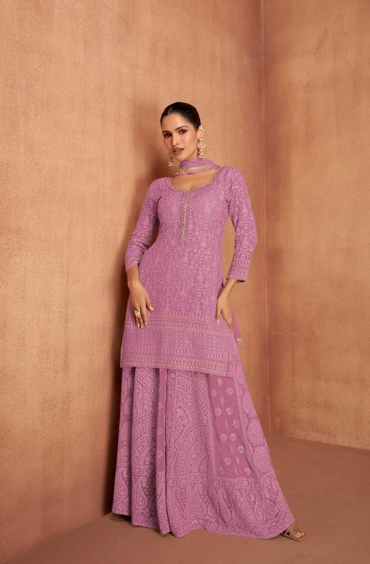 Gulkayra Designer Mannat Series 7496A to 7495D Georgette Full-Stitch Ladies Suits | Color Addition Collection