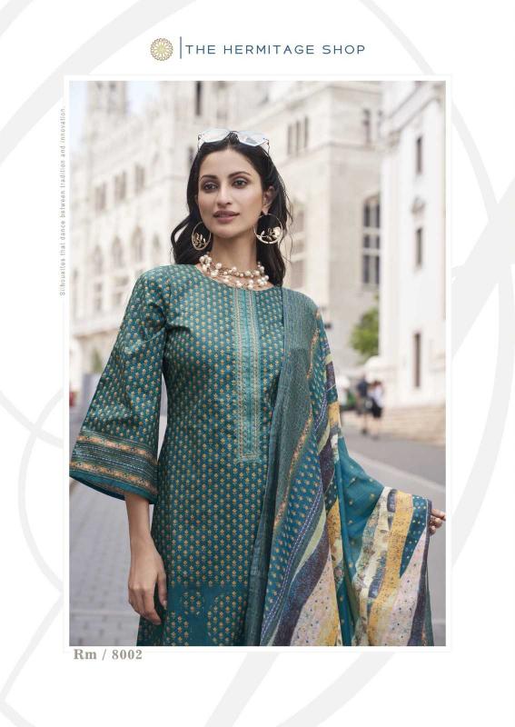 The Hermitage Roz Meher Series 8000-8005 Karachi Prints Readymade Pakistani Style Salwar Suit 