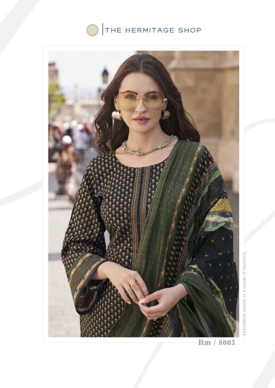 The Hermitage Roz Meher Series 8000-8005 Karachi Prints Readymade Pakistani Style Salwar Suit 