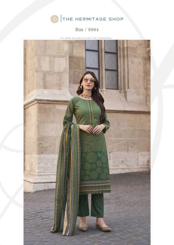 The Hermitage Roz Meher Series 8000-8005 Karachi Prints Readymade Pakistani Style Salwar Suit 