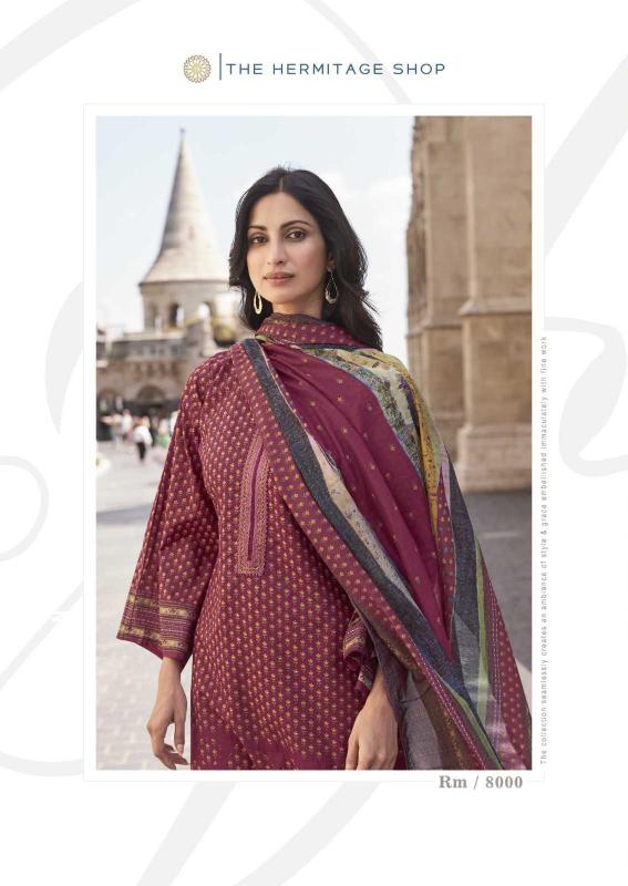 The Hermitage Roz Meher Series 8000-8005 Karachi Prints Readymade Pakistani Style Salwar Suit 