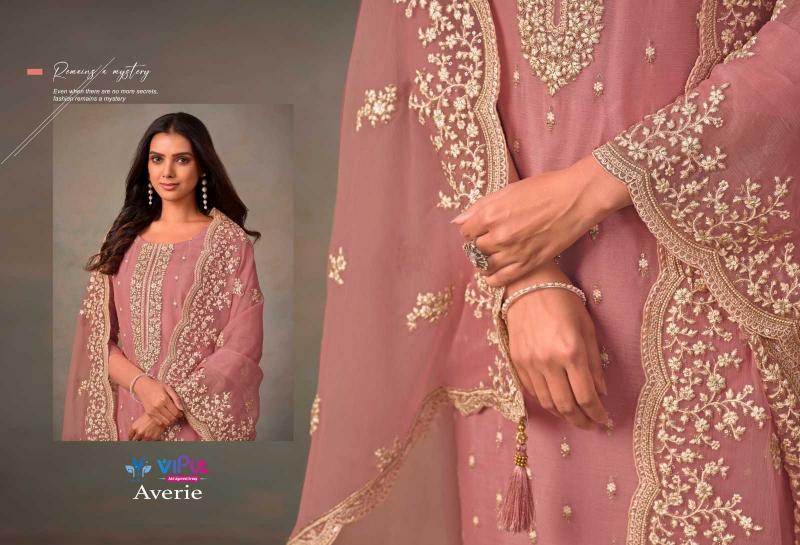 VIPUL AVERIE Organza Chiffon Readymade Dresses Series 5781-5786 Elegant Big Size 3-Piece Collection