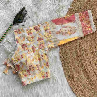 Wholesale Non-Catalogue Blouse PINKI 21 Pure Dola Silk with Multicolour Weaving