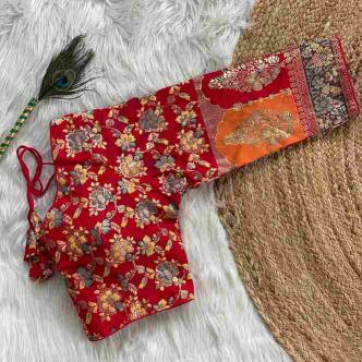 Wholesale Non-Catalogue Blouse PINKI 21 Pure Dola Silk with Multicolour Weaving