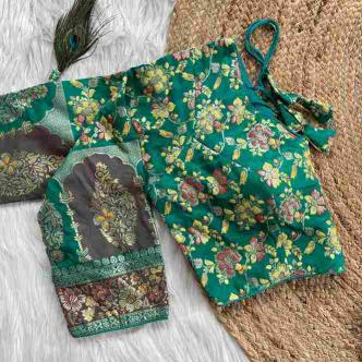 Wholesale Non-Catalogue Blouse PINKI 21 Pure Dola Silk with Multicolour Weaving